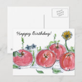 Leraar Gelukkige Verjaardag Rode Appels Fruit Briefkaart (Voorkant / Achterkant)