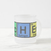 Leraar gemaakt van de kleuren van Elementen Matglas Koffiemok (Voorkant rechts)