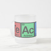 Leraar gemaakt van de kleuren van Elementen Matglas Koffiemok (Voorkant links)