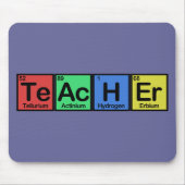 Leraar gemaakt van de kleuren van Elementen Muismat (Voorkant)