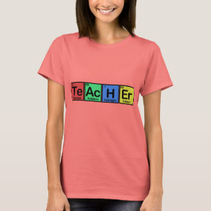 Leraar gemaakt van de kleuren van Elementen T-shirt
