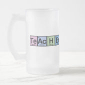 Leraar gemaakt van elementen matglas bierpul (Links)