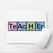 Leraar gemaakt van elementen muismat (Met muis)