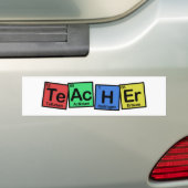 Leraar gemaakt van Elementengrillig Bumpersticker (Op auto)