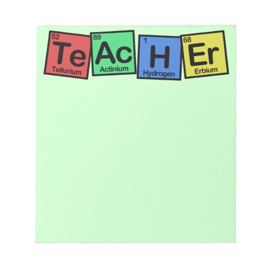 Leraar gemaakt van Elementengrillig Notitieblok (Voorkant)
