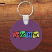 Leraar gemaakt van Elementengrillig Sleutelhanger (Voorkant)