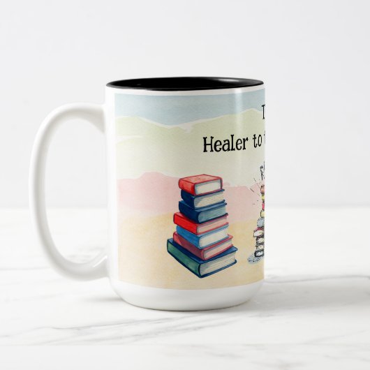 Leraar genezer van geest en ziel tweekleurige koffiemok (Links)