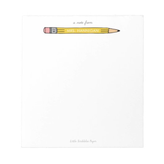 Leraar Gepersonaliseerd Notitieblok met Nr. 2 Potl (Voorkant)