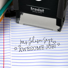 Leraar Geweldig Werk Zelfinktende Stempel