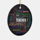 Leraar Gift Chalkboard Typografie Subway Art Keramisch Ornament (Rechts)