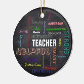 Leraar Gift Chalkboard Typografie Subway Art Keramisch Ornament (Links)