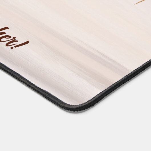 Leraar Gift Custom Boho Neutrale Kleur Bureaumat (Hoek)