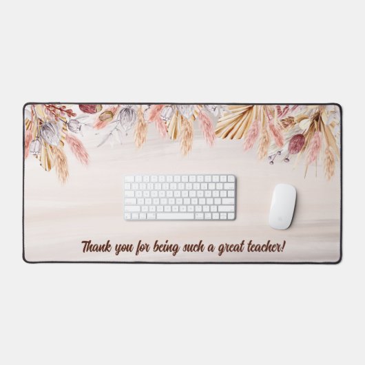 Leraar Gift Custom Boho Neutrale Kleur Bureaumat (Keyboard & Muis)