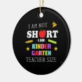 Leraar Gift I Am Kindergarten Leraar Keramisch Ornament (Links)