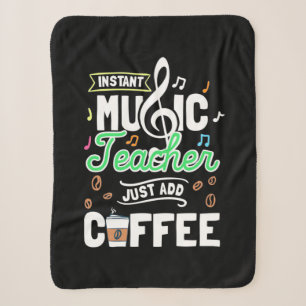 Leraar Gift Instant Music Teacher Voeg gewoon koff Sherpa Deken