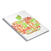 Leraar Gift Keepomwille Apple Quote Hartelijk dank Notitieboek (Rechterzijde)