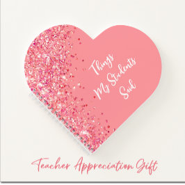 Leraar Gift Leraar Waardering Geschenk Hart Notitieboek