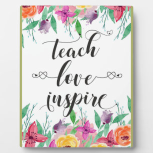 Leraar Gift Teach Love Inspire Quote Florence Fotoplaat