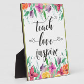 Leraar Gift Teach Love Inspire Quote Florence Fotoplaat (Zijkant)