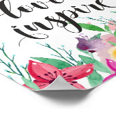 Leraar Gift Teach Love Inspire Quote Florence Poster (Hoek)