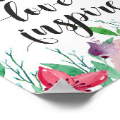 Leraar Gift Teach Love Inspire Quote Florence Poster (Hoek)