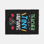 Leraar Gift Teacher Tiny Humans Fleece Deken (Voorkant (Horizontaal))