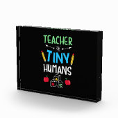 Leraar Gift Teacher Tiny Humans Fotoblokken (Rechts)