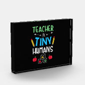 Leraar Gift Teacher Tiny Humans Fotoblokken (Links)