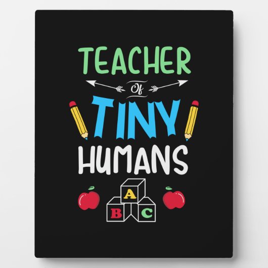 Leraar Gift Teacher Tiny Humans Fotoplaat (Voorkant)