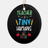 Leraar Gift Teacher Tiny Humans Keramisch Ornament (Links)