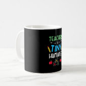 Leraar Gift Teacher Tiny Humans Koffiemok (Voorkant links)