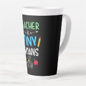 Leraar Gift Teacher Tiny Humans Latte Mok (Rechterhoek)