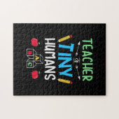 Leraar Gift Teacher Tiny Humans Legpuzzel (Horizontaal)