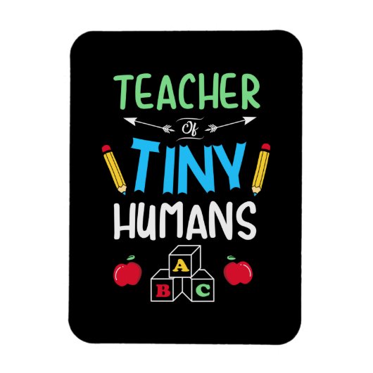 Leraar Gift Teacher Tiny Humans Magneet (Verticaal)