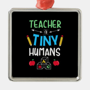 Leraar Gift Teacher Tiny Humans Metalen Ornament