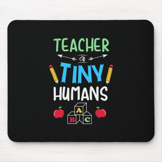 Leraar Gift Teacher Tiny Humans Muismat (Voorkant)