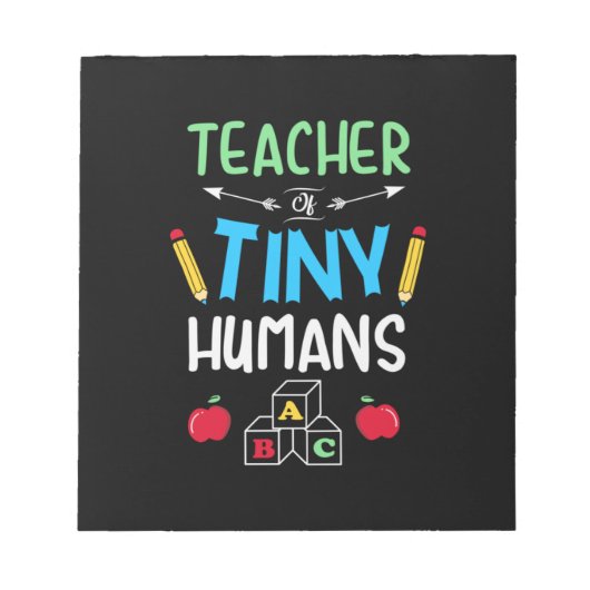 Leraar Gift Teacher Tiny Humans Notitieblok (Voorkant)