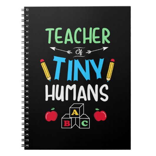 Leraar Gift Teacher Tiny Humans Notitieboek (Voorkant)
