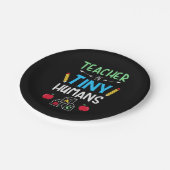 Leraar Gift Teacher Tiny Humans Papieren Bordje (Gekanteld)