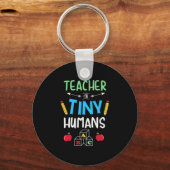 Leraar Gift Teacher Tiny Humans Sleutelhanger (Voorkant)