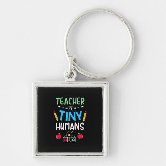 Leraar Gift Teacher Tiny Humans Sleutelhanger (Voorkant)