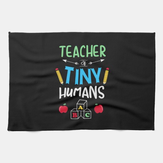 Leraar Gift Teacher Tiny Humans Theedoek (Horizontaal)