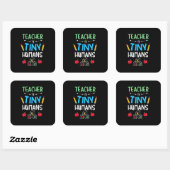 Leraar Gift Teacher Tiny Humans Vierkante Sticker (Vel)