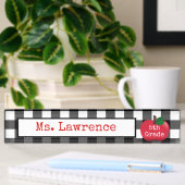 Leraar Gingham Desk Naambordje