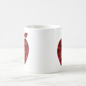 Leraar Glam Faux Sequin Red Apple, speciaal gepers Koffiemok (Center)