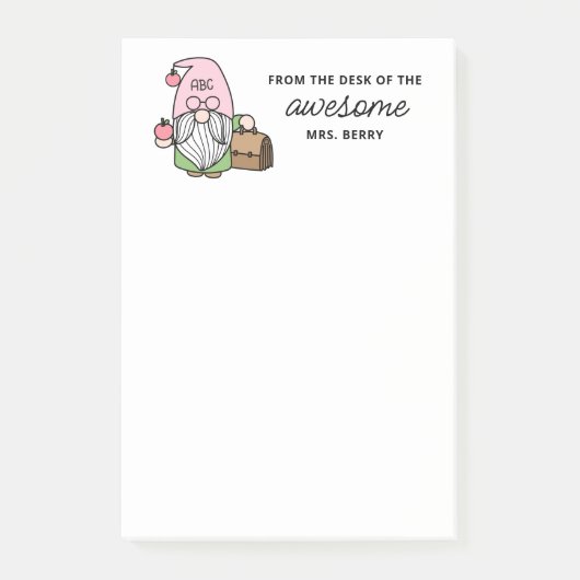 Leraar Gnome van het bureau van Post-it® Notes (Voorkant)