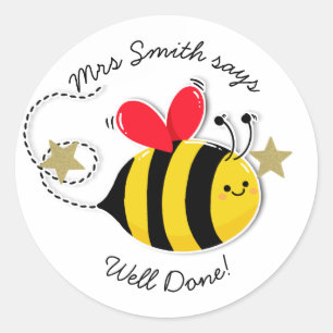 Leraar goed gedaan! ronde sticker