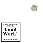 Leraar goed werk. Sterren pupil. huiswerk markeren Rubberstempel (Gestempeld)