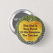 Leraar — Gold Apple Ronde Button 5,7 Cm (Voorkant /achterkant)