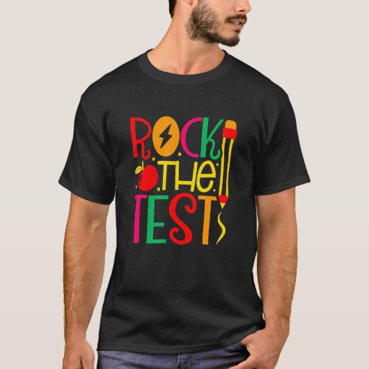 Leraar gooit de test terug naar school docent educ t-shirt (Voorkant)